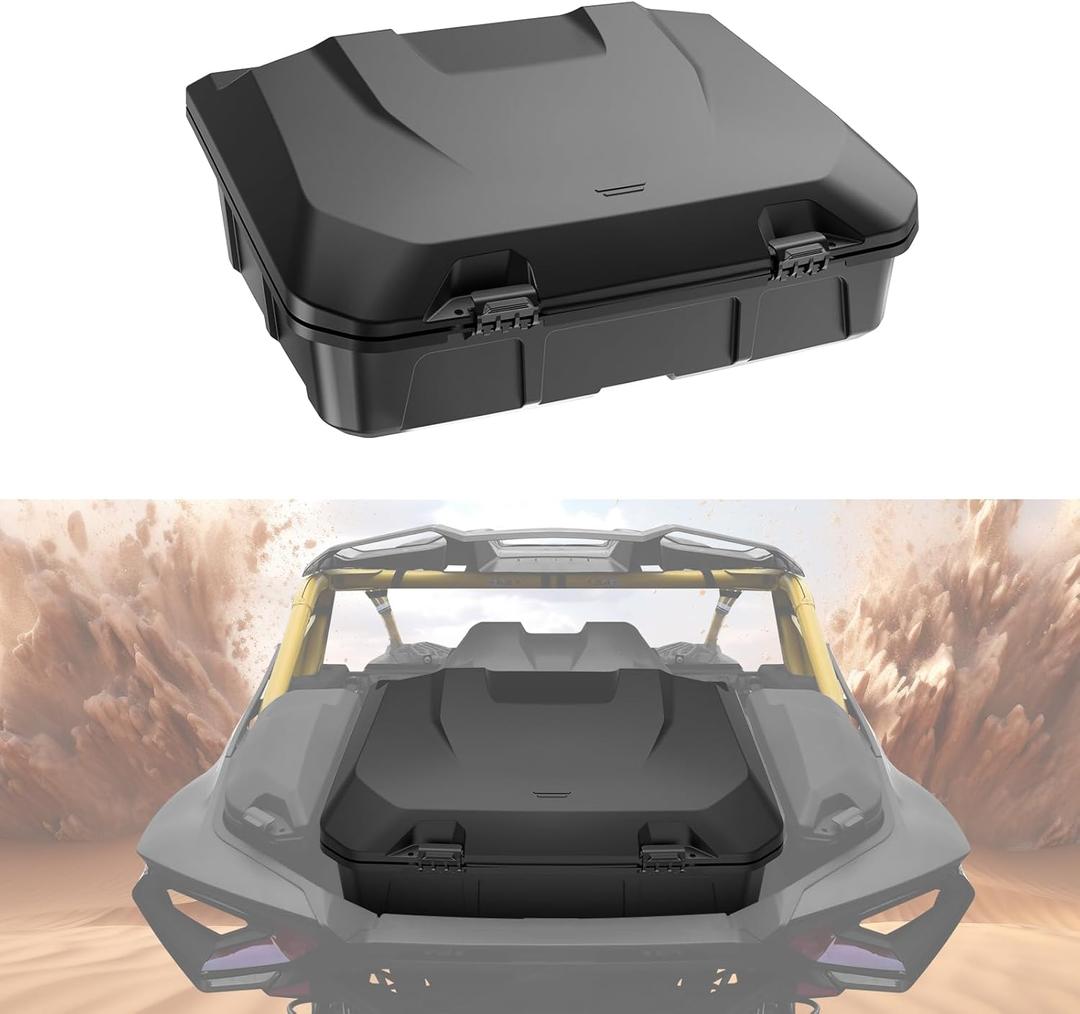 Rear Storage Cargo Box for Can-Am Maverick R, 96L Poly Waterproof Rear Trunk Cargo Bed Storage Bin for Can-Am Maverick R/R X/R X RS 2024+ Accessories, Replace #715007182