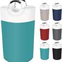 BlissTotes 90L Laundry Basket, Freestanding Laundry Hamper, Collapsible Dirty Clothes Hamper, Waterproof Fabric with Foam Protected Aluminum Handles for College, Dorm, Family (Green)