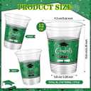 Honeydak 50 Pcs Graduation Cups 12 oz Class of 2026 Plastic Cups Green and Black Graduation Party Disposable Drinking Glasses for Congrats Grad School Classroom Party Favors Supplies Decoration