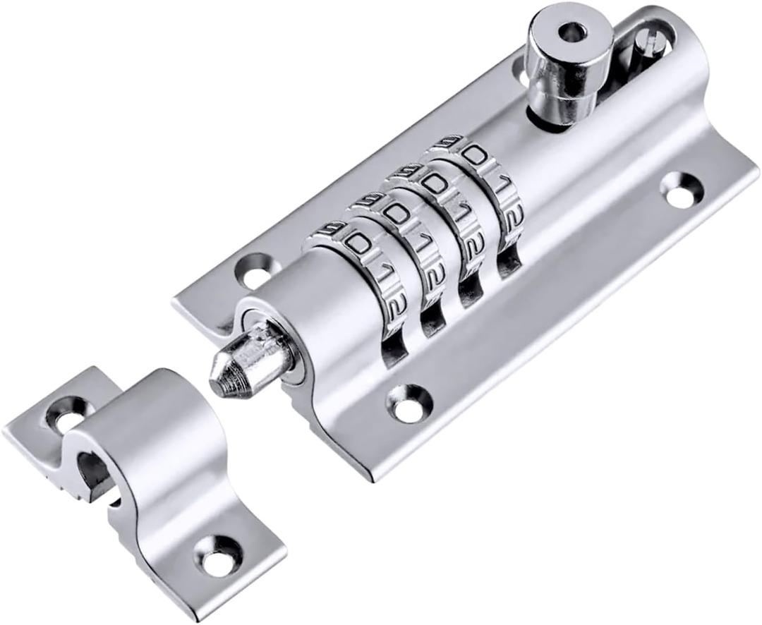 CB2000-CHR Sliding Lock Combination Bolt, Chrome (1PK)
