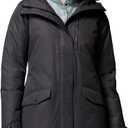 Columbia Womens Suttle Mountain Long Insulated Jacket, Black, Medium
