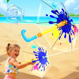 2 Pack Water Gun Squirt Toys for Kids Adults, Umbrella Shape Water Blaster Up to 40ft Range, Water Squirter for Age 3-12 Boys Girls, Summer Outdoor Toys for Pool Beach Backyard Water Fighting Games