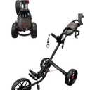 Caddytek CaddyLite 15.3 V2 Golf Push Cart - Lightweight Foldable Aluminum Cart with EVA Wheels, Foot Brake, Adjustable Handle, Umbrella Holder, Drink Holder, Scorecard Holder, One Size