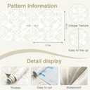Boho Wallpaper Neutral Peel and Stick Wallpaper 197"x17.3" Geometric Wall Paper Beige and White Contact Paper Textured Removable Vinyl Waterproof for Bedroom Farmhouse Kitchen Bathroom