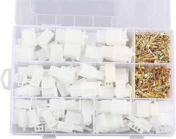 Lsgoodcare 472Pcs 6.3MM 1 2 3 4 6 8Pin Automotive Electrical Wire Connector Male Female Socket Plug and Pin Header Crimp Wire Terminals Box Kit for Motorcycle Car Bike Boats