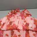 Remelon Womens Sexy Spaghetti Strap Deep V Neck Floral Boho Criss Cross Backless Chiffon Beach Party Long Maxi Dress, L