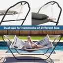 SUNCREAT Universal Steel Hammock Stand Only, Heavy Duty Hammock Stand, Fits 2 Person Hammock 9 to 14 Feet Long, 475-Pound Capacity, Patent Pending, Black