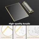 Acrylic Sign Holder 8.5X11 Gold Frames Double-Sided Gold Picture Frames Flyer Holder for Menu Holder Wedding Table Number Holder Photo Frames with Double Sided Stickers-3 Pack