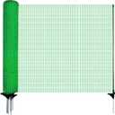 Temporary Fence with Posts,4'x50' Safety Barrier for Dog Snow Plastic Mesh Fencing with Fiberglass Stake Windbreak Rope,Movable Fencing Roll for Garden Backyard Outdoor Animal Protect