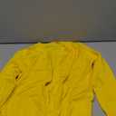 Women's Crew Neck Button Down Long Sleeve Cardigan Sweater (Medium, Yellow)