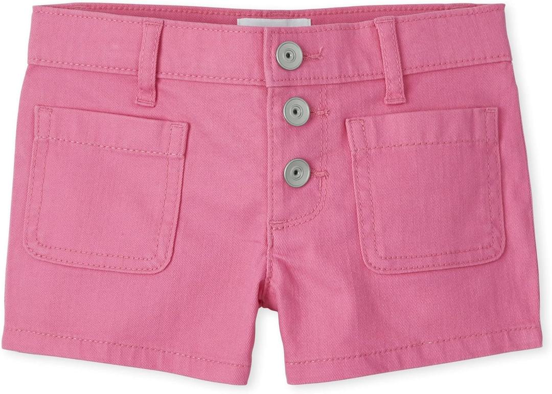 The Children's Place Girls Twill Fashion Shorts (12, In the Pink)