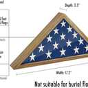 Americanflat Small Folded Flag Display Case - Fits Folded 3x5' Ceremonial Flags (Not for Burial Flag) - Silhouette Collection - Display Box for Wall or Tabletop - Barn Wood
