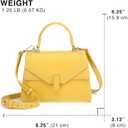 Scarleton Quilted Crossbody Satchel, Chain Strap Shoulder Bag, Vegan Leather Mini Handbag, H2065 (Small)