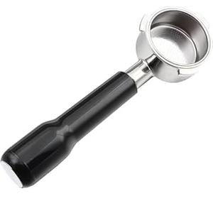 KAZNTCC 51mm 3 Ears Bottomless Portafilter for Delonghi Dedica EC680/ EC685/ EC785/ EC820/ EC850/ EC860 SMEG Espresso Coffee Machine, Stainless Steel Basket Included ABS Handle Black