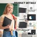 Henoyso 150 Pack Plastic Folders with Clear Front Pockets, Black