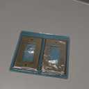 Henne Bery Soft Modern Decorative Wall Plate Switch Plate Outlet Cover (Single Decorator 2PK, Antique Brass)