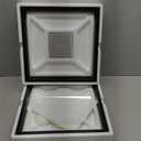 MUYE 12x12 Floating Frames Set of 2,Double Glass Picture Frame Display Any Size Photo up to 12x12,Wall Mount or Tabletop Standing, Black