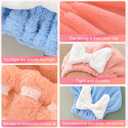 2 x Microfiber Hair Drying Caps, Christmas Absorbent Hair Towel Wrap for Women Wet Hair Quick-Drying Hair Towels, Soft Bow Tie Wet Hair Towel Wrap for Party Favors Goody Bag Filler (4 PCS)