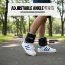 Ankle Weights Set - 10 Lbs Pair (5 Lbs Each) - Adjustable Leg Weights for Women & Men - Iron Sand Filled SBR Strap for Walking, Jogging, Aerobics & Resistance Training