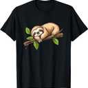 Funny Lazy Sloth T-Shirt, Size S