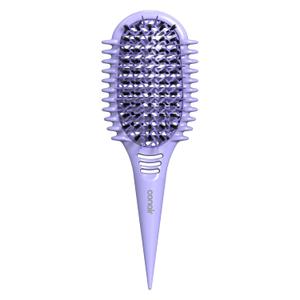 Conair Curl Define Pro Hair Brush for Curly Hair, Dual-Vent Design with Continuous Grooves, Mixed Bristles for Frizz-Free Detangling, Smoothing, and Curl Definition (Purple Pulse)