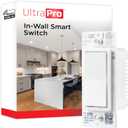 UltraPro 800 Series Z-Wave On/Off Switch, Long Range 800LR, Direct 3-Way (No Add-On Switch Needed), Smart Hub Required, Compatible with Alexa, Google Home, 76601