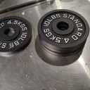 2" Cast Iron Weight Plates | 2.5LB to 45LB Standard Gym Plates (Singles, Pairs & Multi-Pack Sets) | Black with Silver Numbers for Barbell, Dumbbell, Powerlifting & Home Gym, 40 Lbs Only (4 10Lbs Plates)