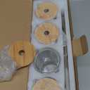 Drinking Glasses with Bamboo Lids and Glass Straw 4pcs Set - 16oz Glass Cups, Iced Coffee Glasses, Cute iced Tea Glasses, Beer Glasses, Ideal for Coffee Bar Accessories, Aesthetic Gift - 2 Brushes