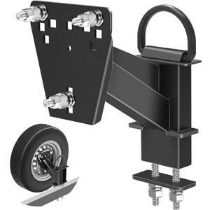 Stake Pocket Spare Tire Carrier,Trailer Spare Tire Mount,Fits Most 4 & 5 & 6 & 8 Lugs Wheels on 4",4.25", 4.5'', 4.75'', 5", 5.32",5.5",6.5" or 6.7" Bolt Patterns,Heavy Duty Powder Coat
