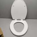 Bemis 1500EC Durable Wood Toilet Seat with Easy Clean Hinges, Made in USA, Elongated, White