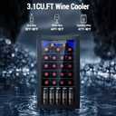 Antarctic Star Wine Cooler Mini Fridge Drink Refrigerator 3.1 Cu.Ft