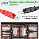 10L0L Golf Cart Battery Cables 4 Gauge for 36v & 48v EZGO TXT 1994-UP, AC/DC Wire Welding Battery Pure Copper Flexible Cable
