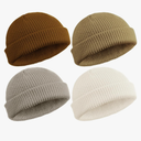 SATINIOR 4 Pieces Trawler Beanie Watch Hat Roll up Edge Skullcap Fisherman Beanie Unisex. Size 12 M