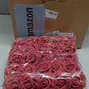 Sherr 250 Pcs Artificial Roses Flowers Bulk Fake Rose with Stem Faux Bridal Flower Centerpiece for Wedding Valentine's Day Christmas Tree Decorations Bridal Shower Party DIY Bouquet(Burgundy)