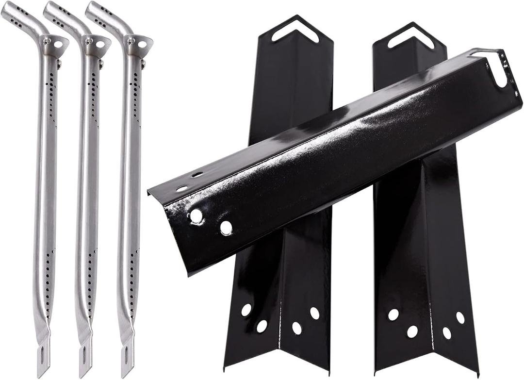 Expert Grill XG10-101-002-02 3-Burner Gas Grill Parts - 3-Pack Heat Plates and Burner Tubes