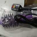 Mini Travel Ceramic Blow Dryer Brush for Short to Medium Hair, 2 Inch Oval Styling Hot Air Brush with 3 Heat Settings, Lightweight Volumizing & Smoothing Tool, 120V, Purple