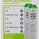 GE Under Sink Water Filter Replacement, Dual Flow, Reduces Sediment, Rust & Other Impurities from Water, Fits GXK255TBN Under Sink Filtration System, Replace Every 6 Months, FQK2J, 2 Filters