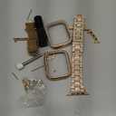 SUPOIX Compatible with Apple Watch Band 45mm + Case, Luxury Shiny Diamond Replacement Metal Strap for Women & Soft TPU Bumper Protective Case for iWatch Series 9 8 7(45mm, Gold)