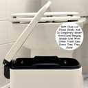 Homie Soft Close, Slim Trash Can 6 Liter / 1.6 Gallon with Anti - Bag Slip Liner and Lid, Use as Mini Garbage Basket, Slim Dust Bin, or Decor in Bathroom, Restroom, Kitchen, or Bedroom (Matte White)