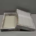 2 Packs 8x10 Shadow Box Frame with Linen Back - Sturdy Rustic Memory Display Case of Flower, Pictures, Medals and More, Distressed White