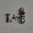 Keyed Entry Door Knob with Lock and Key, Exterior and Interior Door Knob for Bedroom or Bathroom, Satin Nickel (1 Pack)