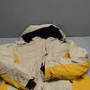 FREE SOLDIER Women's Waterproof Ski Snow Jacket Fleece Lined Warm Winter Rain Jacket with Hood Fully Taped Seams (X-Large, Light Khaki/Ginger Yellow)