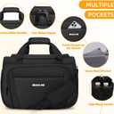 Underseat Carry On Luggage Lightweight Travel Tote Weekender Bag Overnight Duffle Bag for Travel, Travel Essentials Personal Item Travel Bag for Women and Men,Black-16Inch