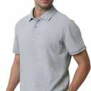 Polo Shirts for Men, Summer Sports Short Sleeve Moisture Wicking Dry Fit Activewear Golf Shirts for Men, Sizes S-3XL (Gray, XL)