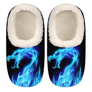 Women's Slippers Comfy Warm House Slippers for Women Men, Fuzzy Slip-on Plush Ladies Slippers Socks for Winter Bedroom Indoor and Outdoor (Medium Wide)