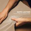 2025 Model Breathable Soft Leather Car Steering Wheel Cover for Men Women, Non-Slip, Comfortable,Universal 15 inches Steering Wheels, Beige