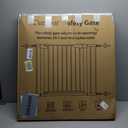 No Bottom Bar Baby Gate for Stairs, 34-55 Safety Dog Gate with Large Walk Thru Door, Mesh Pet Gates for Doorways, Dual Openings Swinging Baby Gate Indoor/Outdoor, Gray