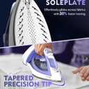 OMAIGA Cordless Iron for Clothes, 1550W 2-In-1 Cordless/Corded Steam Iron Rapid Heating, Ceramic Soleplate, 3-Way Auto-Off, Self-Cleaning, 12.85oz Water Tank Ironing Clothes for Home, Purple