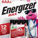 Energizer MAX AAA Batteries (4 Pack), Triple A Alkaline Batteries
