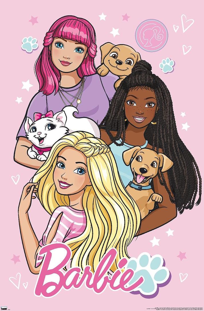 Mattel Barbie - Cute Wall Poster, 34L" x 22.4W", Unframed Version